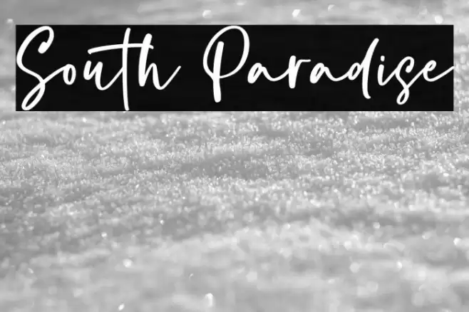 South Paradise Font examples
