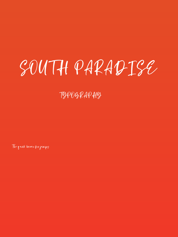 South Paradise Poster
