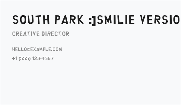 South Park :]Smilie version Business Card