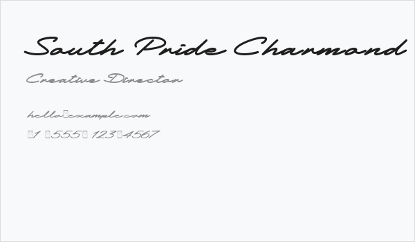 South Pride Charmond Personal U Business Card