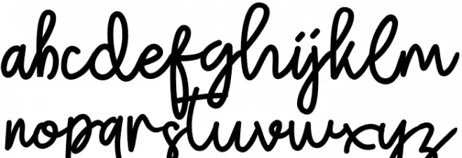 South Script フォント 小文字