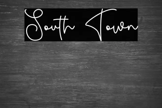 South Town Font examples