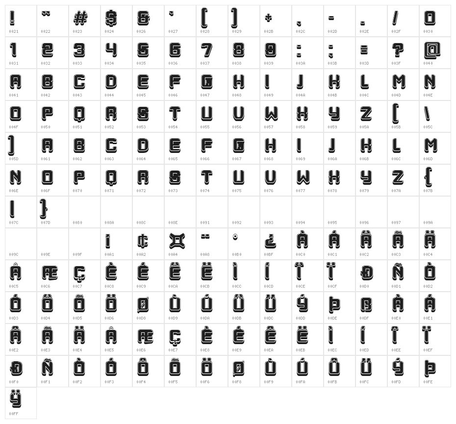 South Winds Regular Character Map