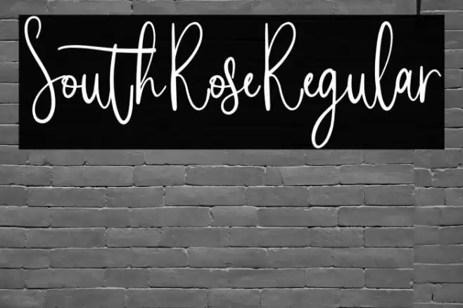 SouthRoseRegular Font examples