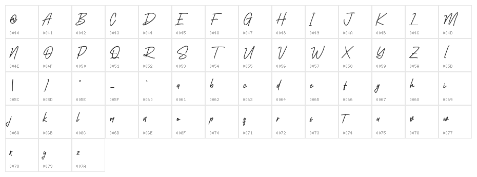 Southavely Free Regular Character Map