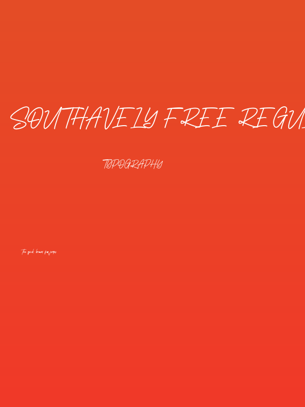 Southavely Free Regular Poster