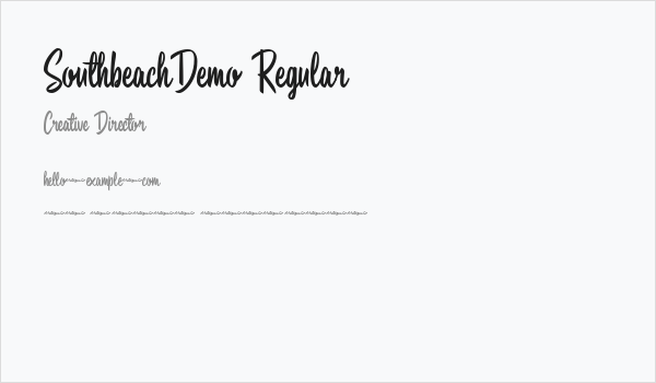 SouthbeachDemo Regular Business Card