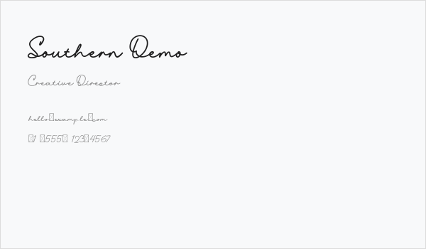 Southern Demo Business Card