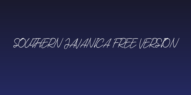 Southern Javanica Free Version Social Header