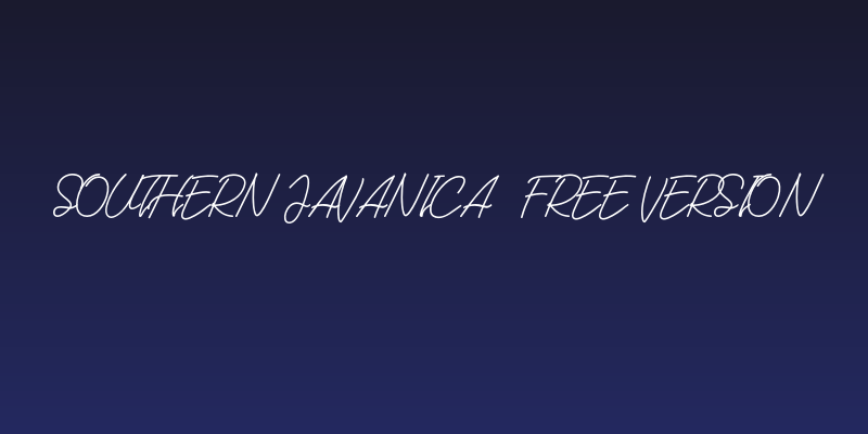 Southern Javanica  Free Version Social Header