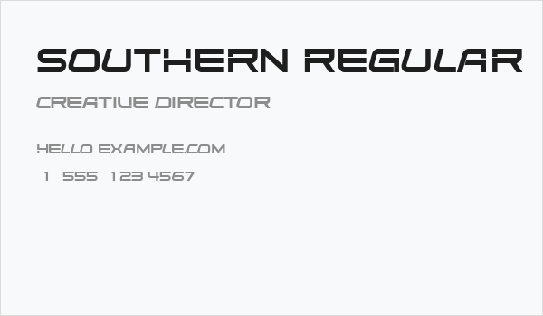 Southern Regular Business Card