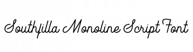 Southfilla Monoline Script Font  Скачать бесплатные шрифты