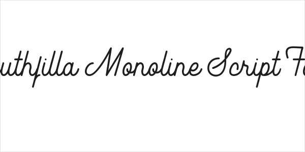 Southfilla Monoline Script Font Logo