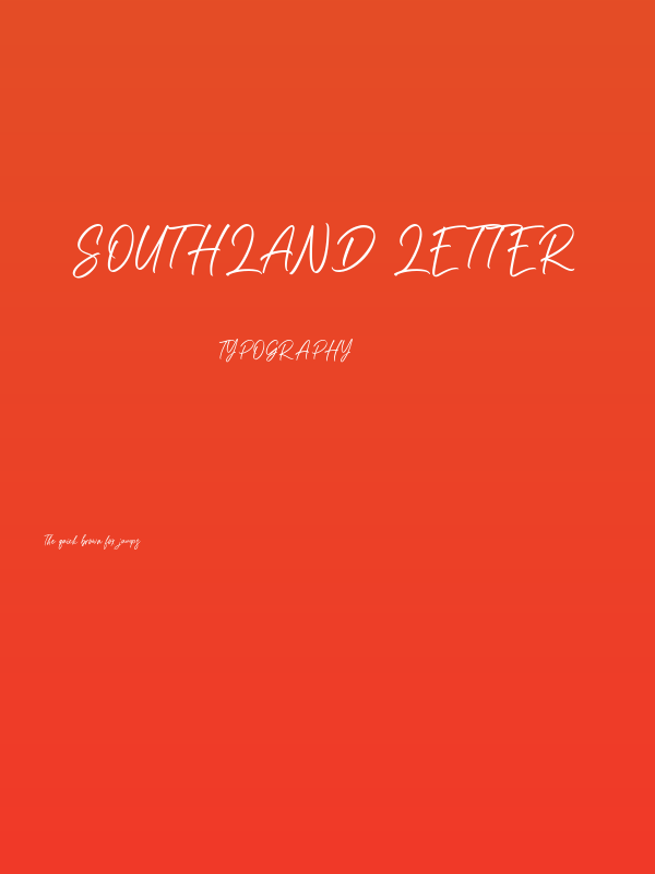 Southland Letter Poster