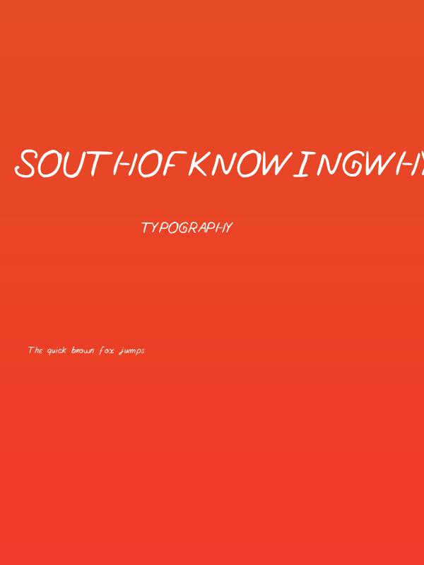 Southofknowingwhy Poster