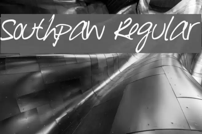 Southpaw Regular Font examples