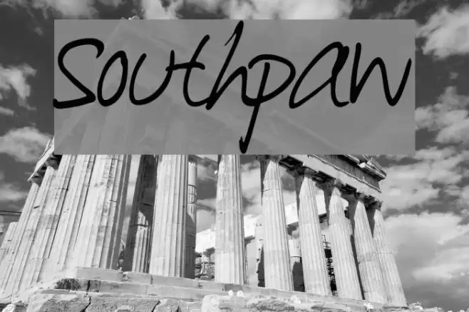 Southpaw Font examples