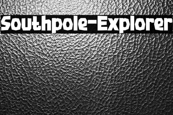 Southpole-Explorer Example 1