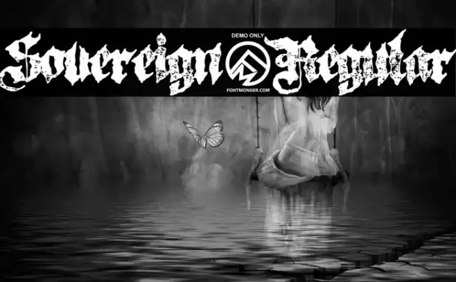 Sovereign-Regular Font examples