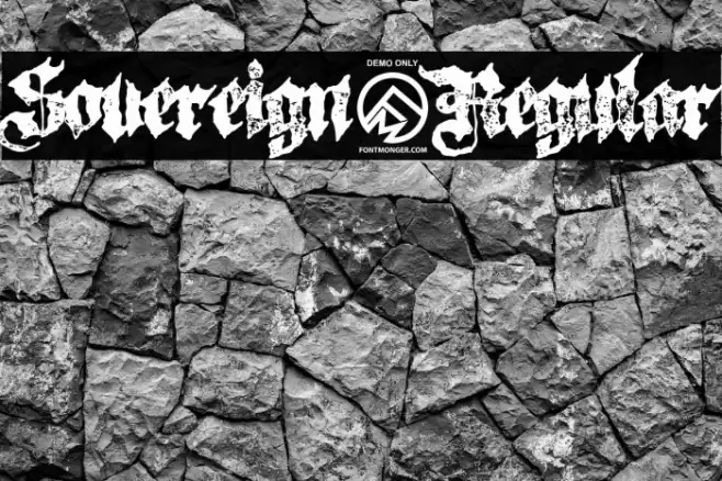 Sovereign-Regular Font examples
