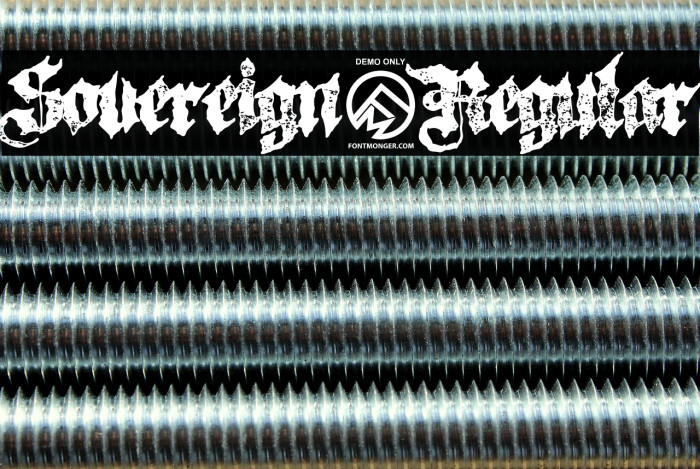 Sovereign-Regular Font examples