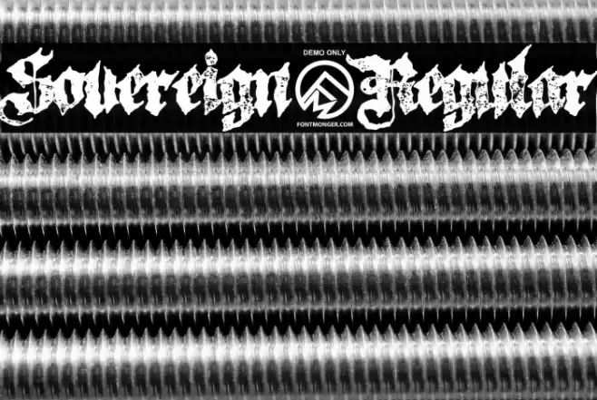 Sovereign-Regular Font examples