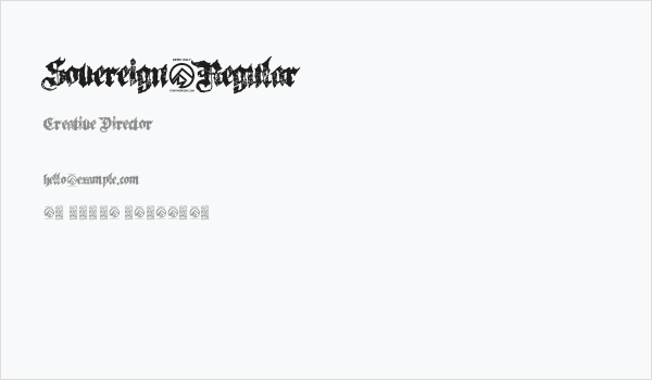 Sovereign-Regular Business Card