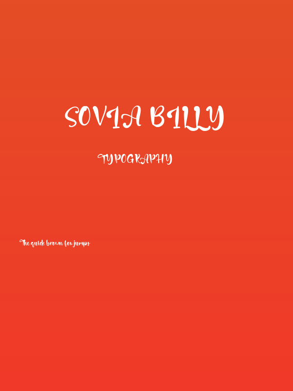 Sovia Billy Poster