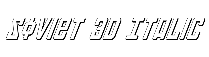 Soviet 3D Italic Font