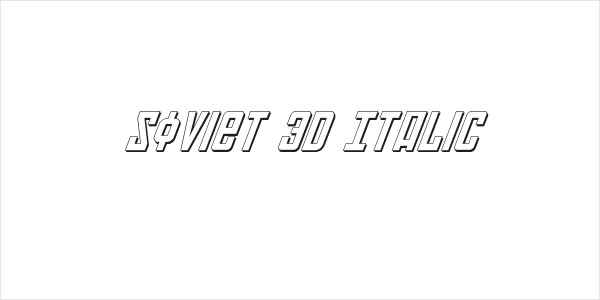 Soviet 3D Italic Logo