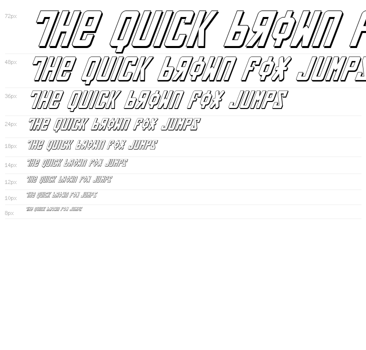 Soviet 3D Italic Waterfall