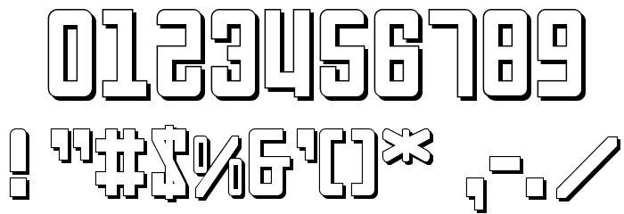 Soviet 3D Font OTHER CHARS