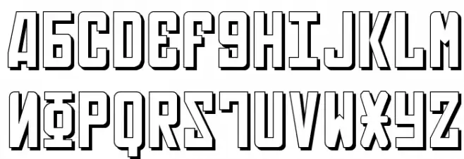 Soviet 3D Шрифта ВЕРХНИЙ