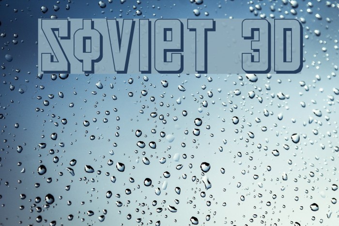 Soviet 3D Font examples