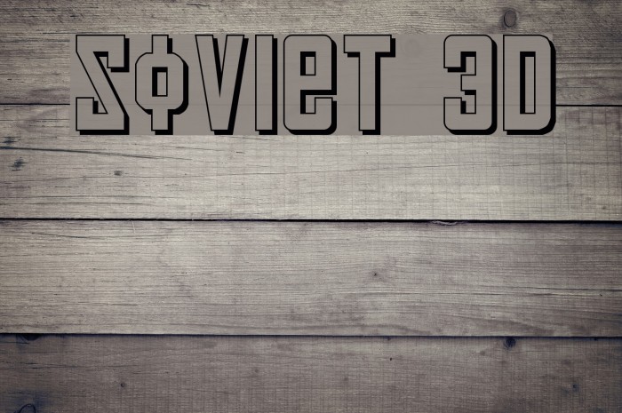 Soviet 3D Font examples
