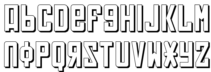 Soviet 3D Font LOWERCASE