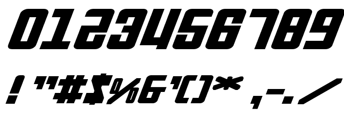 Soviet Bold ExpItal Font OTHER CHARS