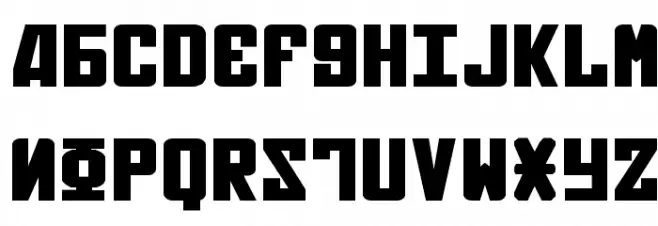 Soviet Bold Expanded फ़ॉन्ट अपरकेस
