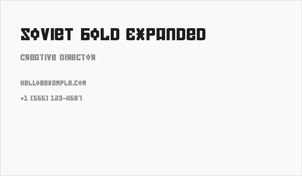 Soviet Bold Expanded Business Card