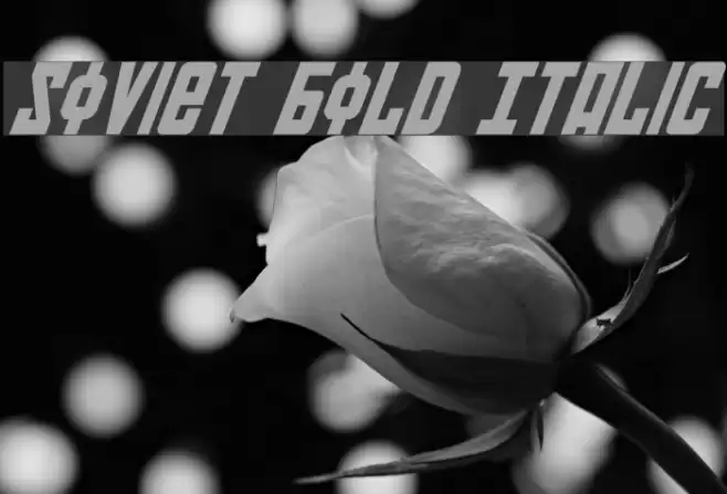 Soviet Bold Italic フォント examples