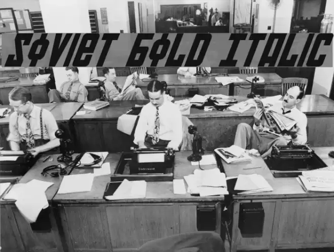 Soviet Bold Italic フォント examples