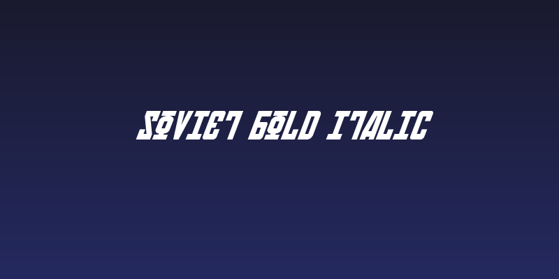 Soviet Bold Italic Social Header