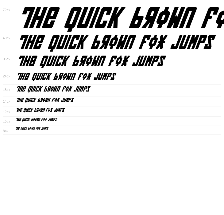 Soviet Bold Italic Waterfall