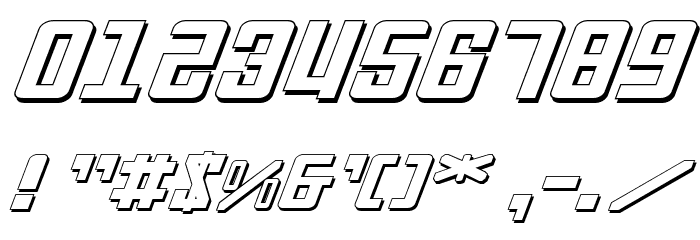 Soviet ExpItal 3D Font OTHER CHARS