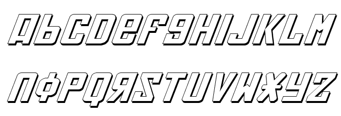 Soviet ExpItal 3D Font LOWERCASE