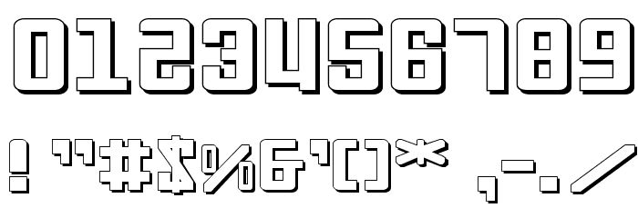 Soviet Expanded 3D Font OTHER CHARS