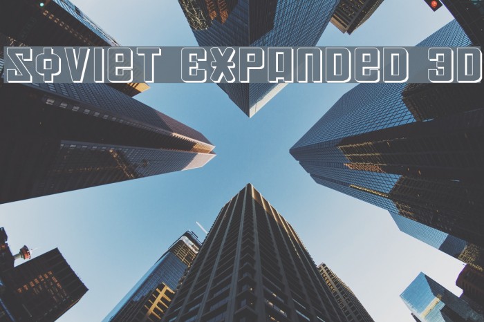 Soviet Expanded 3D Font examples