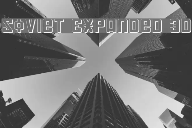 Soviet Expanded 3D Шрифта examples