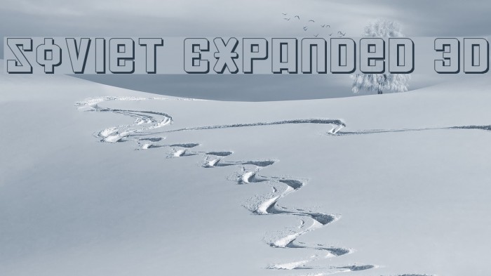 Soviet Expanded 3D Font examples