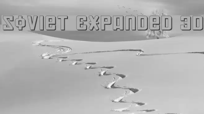 Soviet Expanded 3D Шрифта examples